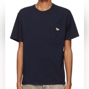 Maison Kitsune Navy Blue T-Shirt Size Small